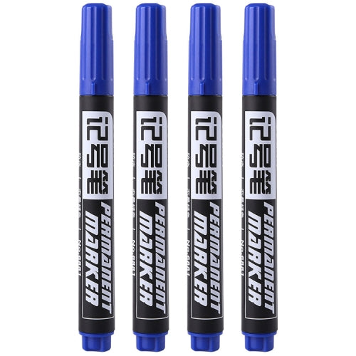4 PCS Permanent Oil-Ink Mark Pens Stationery School & Office Supplies CD Marker Pen(Blue)