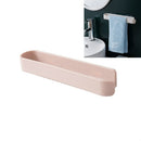 Multifunctional Kitchen Towel Rag Rack Plastic Wrap Storage Rack Pot Cover Rack(Pink)