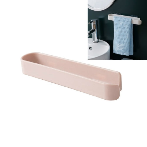 Multifunctional Kitchen Towel Rag Rack Plastic Wrap Storage Rack Pot Cover Rack(Pink)