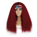 Turban Headband Corn Beard Long Hair Wig Headgear, Color Classification: BUG