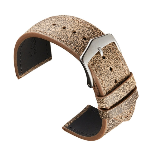 22mm Small Broken Texture Cowhide Strap Suitable For Huawei Watch(Light Coffee)