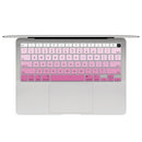 2 PCS Laptop Dust-Proof Waterproof Keyboard Film For MacBook Air 13.3 Inch A2337 2020 US Version (Gradient Pink)