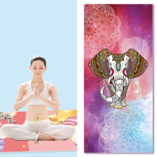 Home Yoga Towel Printing Portable Non-Slip Yoga Blanket, Colour: Vientiane Large + Silicone