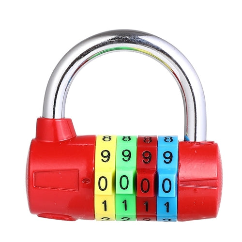 2 PCS CH-206 4-Digit Alloy Password Padlock Gym Password Lock, Specification: Red