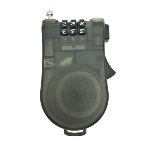 2 PCS CH-31 3-Digit Travel ABS Plastic Transparent Password Lock 110cm Telescopic Wire Lock(Color Random Delivery)