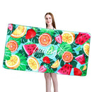Sports Fitness Swimming Bath Towel Printed Double-Sided Velvet Absorbent Quick-Drying Beach Towel, Size: 156 x 81cm (Quick Dry Fruit )