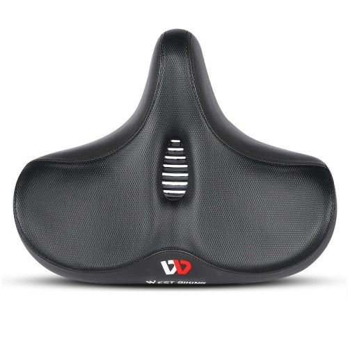 WEST BIKING Bicycle Riding Big Butt Comfortable Saddle(Black Hollow Windshield)