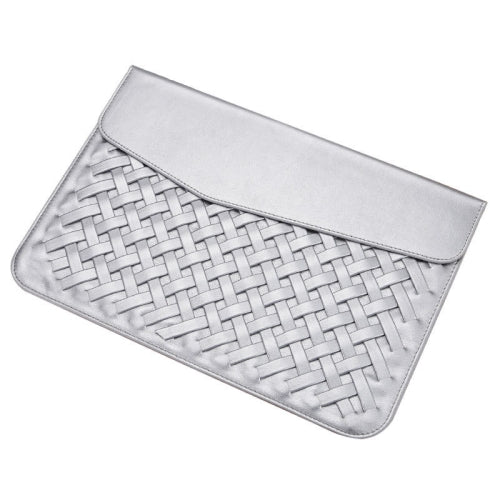 Hand-Woven Computer Bag Notebook Liner Bag, Applicable Model: 13 inch (A1466 / A1369 / A1502 / A1425 / A1466 / A1369 / A1502)(Silver)