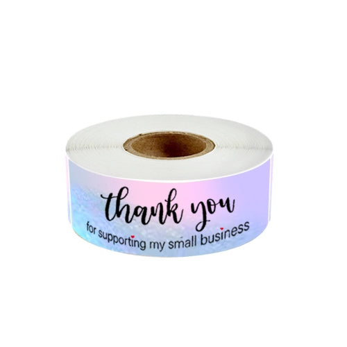 10 Rolls Laser Sticker Baking Sealing Sticker Thank You Gift Decoration Label, Size: 2.5x7.5cm(F154)
