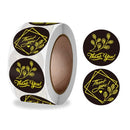 10 PCS Thank You Hot Stamping Sticker Floral Wedding Gift Decoration Label(K-80-25mm)