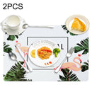 2 PCS Creative Insulation Pad Table Mat Western Table Nordic Cushion Waterproof Plate Bowl Cup Home Mat(Flamingo)