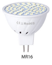 LED Concentrating Plastic Lamp Cup Household Energy-saving Spotlight, Wattage: 5W MR16 48 LEDs(Warm White)