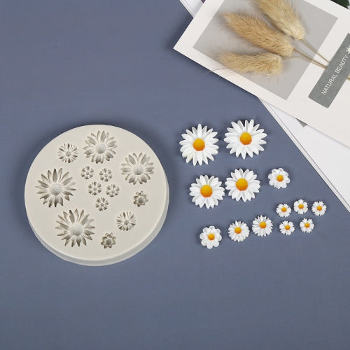 3 PCS Flower Mold DIY Crystal Drip Silicone Mold, Specification: Small Daisy