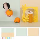 60 X 60cm Non-Reflective Matte PVC Board Double-Sided Solid Color Photo Background Board Filming Photography Props(Green + Apricot )