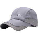 Letter Printed Mesh Quick-drying Breathable Cap, Size: 55-60cm(Grey)