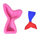 5 PCS Mini Mermaid Tail Liquid Silicone Mold Fondant Baking Mold, Specification: Large (Pink) 15-94