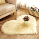 Love Heart Rugs Artificial Wool Sheepskin Hairy Carpet Faux Floor Mat Fur Plain Fluffy Soft Area Rug Tapetes, Size:70*90cm(Yellow)