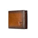 BUFF CAPTAIN 05 Men Leather Short Wallet Anti-Theft Brush Multi-Card Bit First-Layer Soft Cowhide Wallet, Colour: Yellow Brown