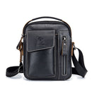 BUFF CAPTAIN 037 First-Layer Cowhide Messenger Bag Male Sports Soft Leather Shoulder Bag(Black)