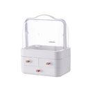 5999 Cosmetic Storage Box Dust-Proof Large-Capacity Household Desktop Organizer Skin Care Product Rack, Colour: Extra Large Pretty Pink