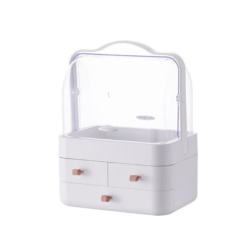 5999 Cosmetic Storage Box Dust-Proof Large-Capacity Household Desktop Organizer Skin Care Product Rack, Colour: Extra Large Pretty Pink