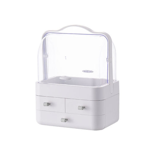 5999 Cosmetic Storage Box Dust-Proof Large-Capacity Household Desktop Organizer Skin Care Product Rack, Colour: Extra Large Sky Gray