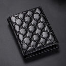 BUFF CAPTAIN 0204 Men Leather Horizontal And Vertical Wallet First-Layer Cowhide Anti-Theft Brush Card Clamp, Colour: Wisdom Black (Vertical)