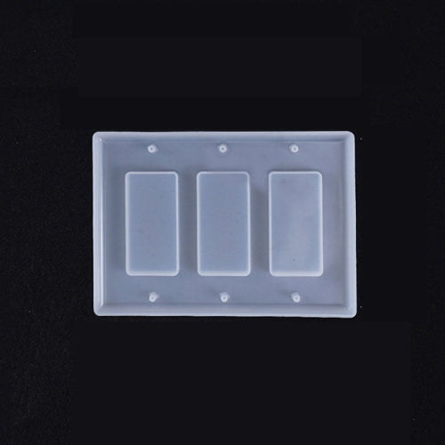 3 PCS Crystal Epoxy Mirror Porous Socket Button Data Line Switch Panel Silicone Mold, Specification: Style Six