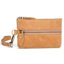 Waist-Hanging Hand-Held Leisure Key Case Multi-Function Coin Purse(Light Brown)