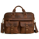 6360 Men Business Briefcase 17 Inch Laptop Computer Messenger Bag(Brown)