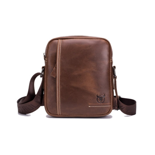 BUFF CAPTAIN 228 Men Leather Shoulder Bag First-Layer Cowhide Casual Mini Diagonal Bag(Brown)