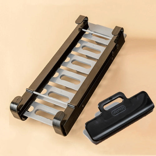 2 PCS TM21009 Sealing Bag Telescopic Suspension Frame Preservation Bag Refrigerator Track(Dark Ash)