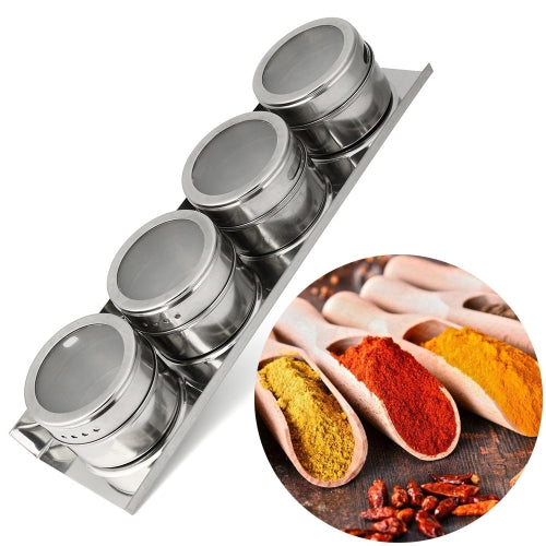 Stainless Steel Magnetic Kitchen Seasoning Cruet Set