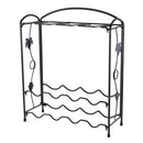 Wrought Iron Wine Rack Wine Cup Holder Wine Cabinet Ornaments(Matte Bronze)