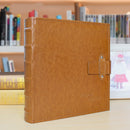 5R 7 Inch 200 Sheets PU Leather Photo Album Interstitial Photo Album Postcard Storage Book(Brown)