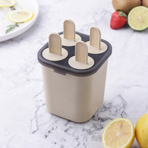 Summer DIY Creative Popsicle Ice Cream Mould Ice Box(Beige Yellow)