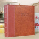 5R 7 Inch 200 Sheets Leather Photo Album Paper Core Insert Album(Jujube Red)