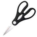 10 PCS Multi-Function Kitchen Scissors Stainless Steel Clamp Walnuts Open Bottle Scissors(9180 Black)