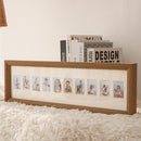 Baby Registration Photo Set-Up Solid Wood Photo Frame Infant Anniversary Frame, Inner frame size: 1 Inch 10 Sheets(Dark Wooden Color)