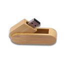 USB 2.0 Wooden Rotating U Disk, Capacity: 16GB(Bamboo Wood)