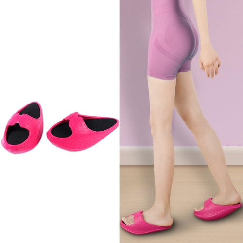 Sculpting Hip-Lifting Stovepipe Thick-Soled Lacing Slippers Rocking Shoes, Size: M(Rose Red)