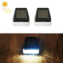 2 PCS Solar Wall Lamp Outdoor Rainfall Garden Decoration Stairs Light Fence LED Wall Light(White Light)