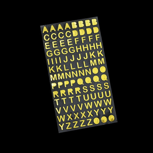 10 Sets Hand Account Alphanumeric Sticker Diary Plan DIY Sticker Set(Bronze Physical Letter)