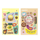 10 Sets CFQWTZ Suitcase Cartoon Stickers Hand Account Decoration Material Graffiti Stickers(HAPPY)