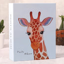 3 PCS Large 6 Inch 100 Sheets Couples And Children Plastic Photos Cartoon Photo Album(Giraffe)