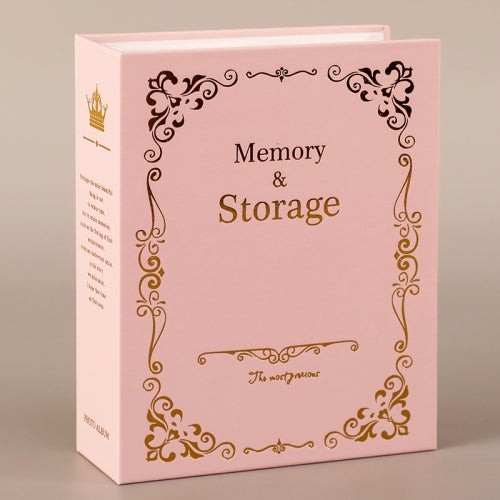 3 PCS Large 6 Inch 100 Sheets Hot Stamping Interstitial Photo Album(Pink)