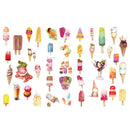 10 Sets DFGFGTZ Japanese Paper Hand Account Cartoon Material Sticker(Ice Cream)