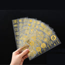 10 Sets XCTJTZ Colorful PET Hot Stamping Sticker Retro Postmark English Blessing Hand Account Decoration Sticker, Style Random Delivery