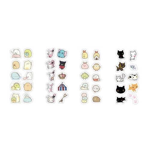 20 Sets XWMTZ Cartoon Sticker Pack PET Hand Account Decoration Sticker, Style Random Delivery