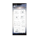 20 Sets Bronzing PVC Sticker Postmark English Blessing Hand Account DIY Decoration Sticker(Login Moon)